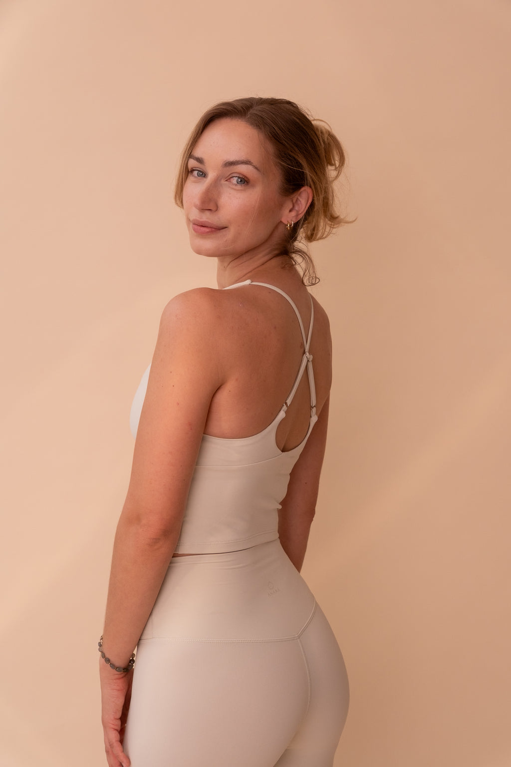 ARYA Cross Back Top Ivory White