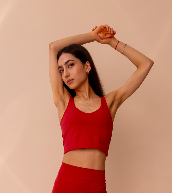 NARA Sculpt Top Pomegranate Red