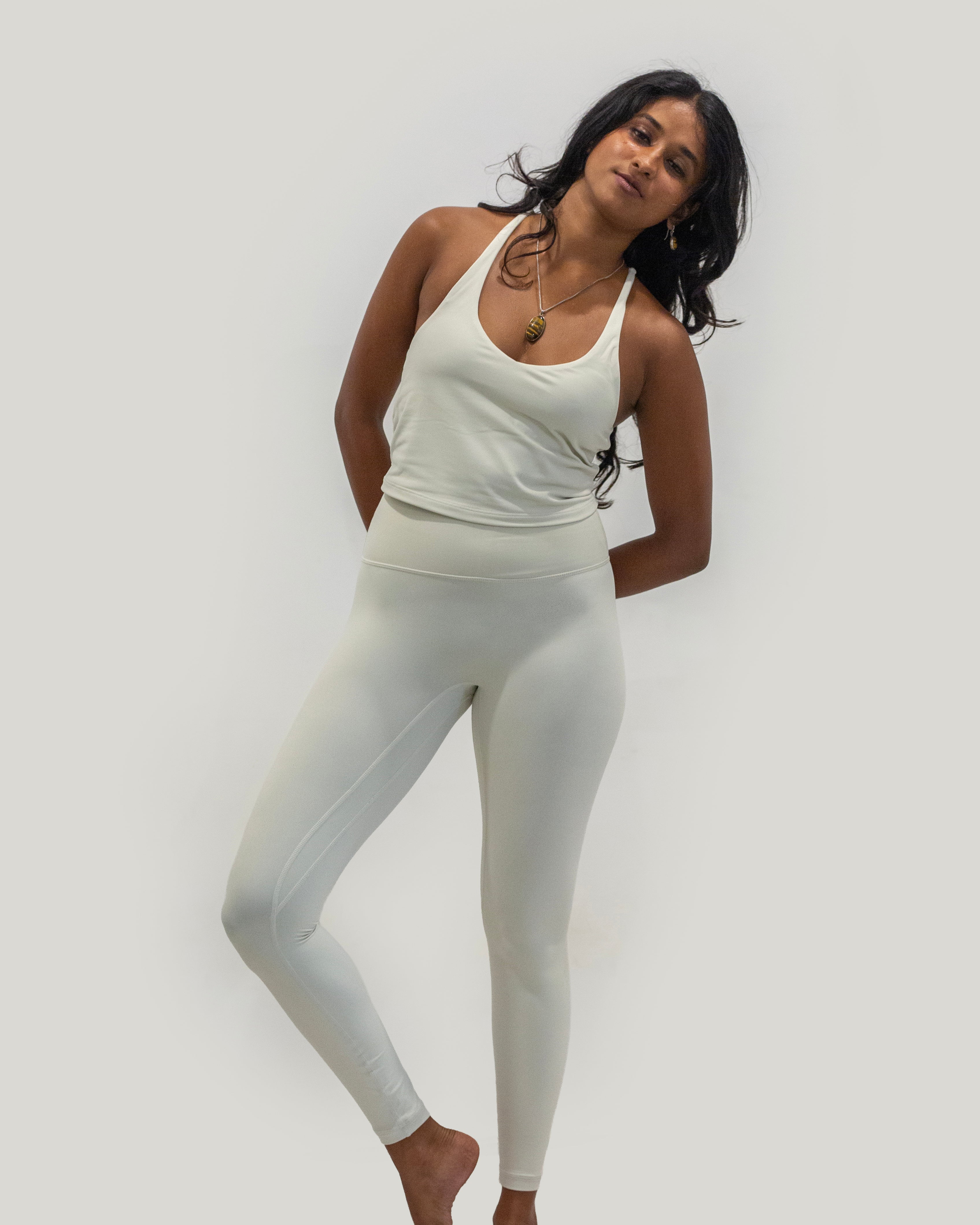 ARYA Cross Back Top Ivory White