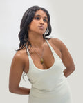 ARYA Cross Back Top Ivory White